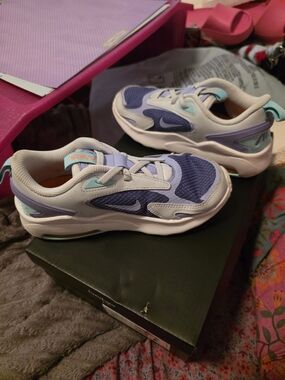 Nike Kids Lavender, Light Blue & White Athletic Sneakers